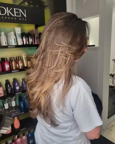Long layers with honey coloured ends